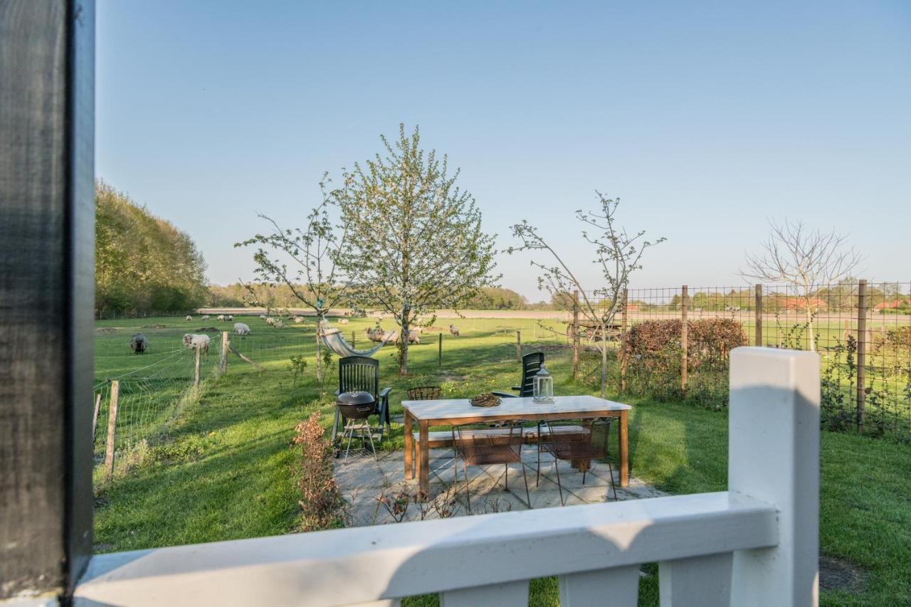Pipowagen Elsebein Groningen Westerwolde Unieke Ligging Met Eigen Tuin En Vrij Uitzicht Over Veld Naar Natuurgebied Onstwedde Dış mekan fotoğraf